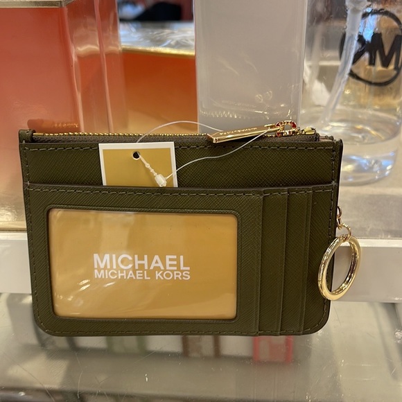 MICHAEL KORS SMALL TOP ZIP COINPOUCH WITH ID KEYCHAIN CARDHOLDER WALLET 
 NWT - Picture 8 of 16
